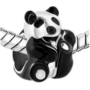 Slayt cazibesi Ücretsiz kargo dev panda çekicilik boncuk Pandora bilezik anne sevgili Noel hediyesi uygun