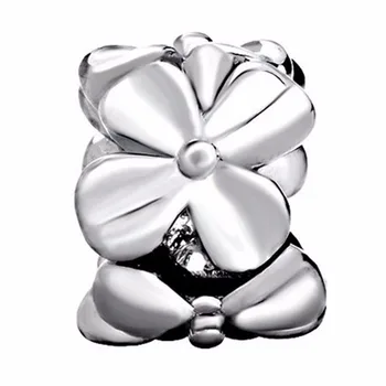 Slayt cazibesi Ücretsiz kargo Yeni Avrupa ve Amerikan moda kişilik küçük çiçek hediye parlak boncuk Pandora bilezik uygun