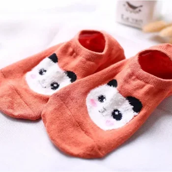 Slip kadın çorabı Üreten ve terlik [COSPLACOOL] Japon karikatür hayvan baskı çorap panda/sheep/aslan rahat Görünmez Olmayan kadınlar