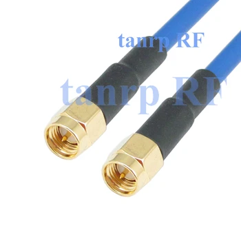 SMA erkek fiş RF adaptör bağlantısı için koaksiyel kablo 15CM Esnek mavi ceket RG402 uzatma kablosu 6inch SMA erkek fiş