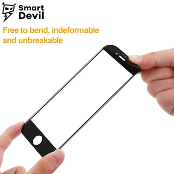 SmartDevil 3D yumuşak kenar tam kapsama iphone 9 H X 6 6 7 8 artı telefon ekran koruyucu film cam temperlenmiş sert koruyucu
