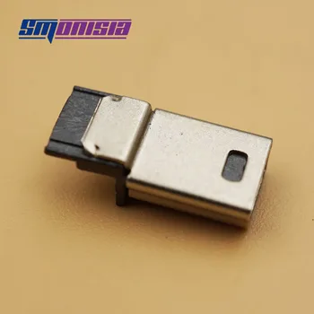 Smonisia 20pcs Mini USB 5 P Erkek Tak DİY SMT Mini USB Konnektör Gümüş Tonu