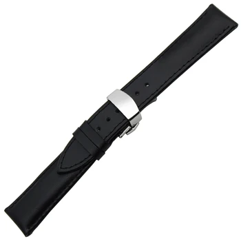Sony için hakiki Deri İzlemek Bant 25 mm 2 SW2 Kelebek Toka Kayışı Bilek Kayışı Bilezik Siyah Kahverengi + Bahar Bar Smartwatch
