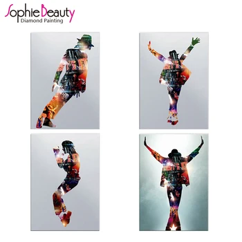 Sophie Güzellik Sıcak Diy Elmas Boya Çapraz Dikiş El Sanatları Nakış Şarkıcı Kralı Michael Jackson Sanatları Nakış Mozaik seti