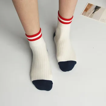 SP&CİTY Kore Tarzı Klasik Çizgili Mektup Kısa Çorap Hipster Sportif Kadınlar Komik Düşük Çorap Sanat Pembe Karikatür ayak Bileği Çorap Kadın