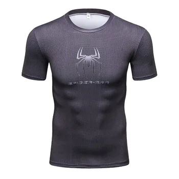 Spiderman T-Shirt Erkek T-shirt Sıkıştırma Spor Hızlı Kuru T gömlek Yaz süper Kahraman Tişörtleri tişört 2017 Baskılı 3D