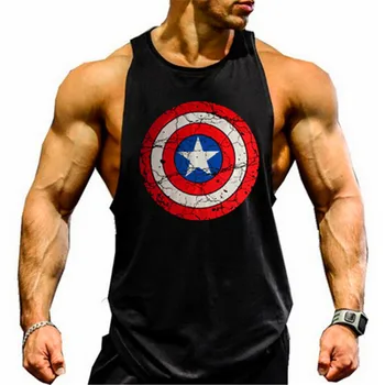 Spor salonları Tank Top Erkekler Boş Vücut geliştirme Giyim Stringer Fitness Erkekler Kas Kolsuz Yelek Pamuk Blusa Masculina Altın Atlet
