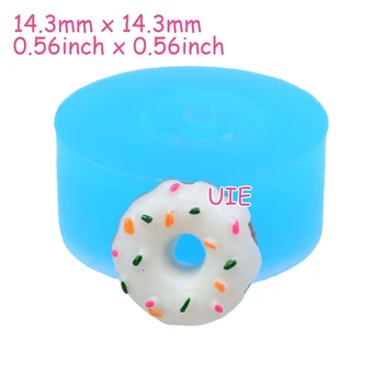 Sprinkles Silikon Basma Kalıp ile TYL001U 14.3 mm Donut / Donut - Minyatür Gıda, Şekerleme, Şeker, Krema, Çikolata, Reçine Kil