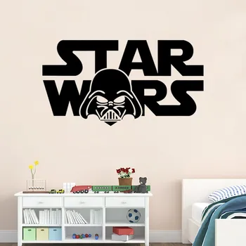 Star Wars Çizgi Film Karakterleri Oturma Odası Yatak Odası Çocuk Odası Duvar Dekorasyon Vinil Duvar Sanat Sticker Çıkarılabilir WaterproofY-310