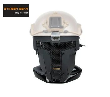 Stinger Dişli(STG050887)Airsoft Mesh Yüz Maskesi Hızlı Kask Maske Siyah+Ücretsiz kargo GPT