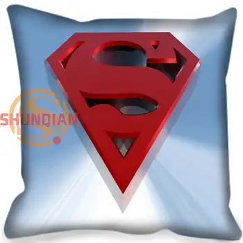 Superman logo Yastık Özel görüntü fermuar 35x35cm 40x40cm 45x45cm 60x60cm iki taraf Kargo Ücretsiz Yastık kılıfı