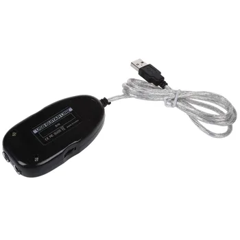 SYDS Siyah Gitar PC/MAC için Arayüz Bağlantı Kablosu Adaptör Ses Kayıt USB