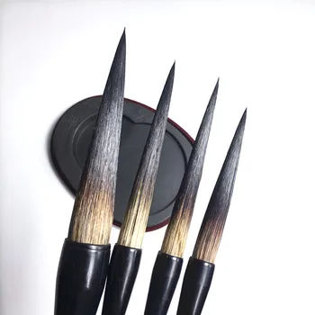 Süper Uzun Ayı Saç Kaligrafi Kalem Fırça El Yazısı Düzenli Komut Beyit Lian Fırçalar Yazılı Kalemlik Doğal Bambu Set