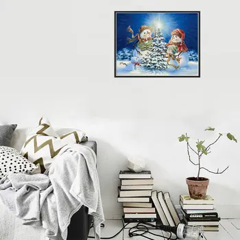 Sıcak Satış Diy Elmas Boya Nakış Dikiş Noel Baba Noel Hediyesi Elmas Mozaik Nakış Sanat Dekorasyon