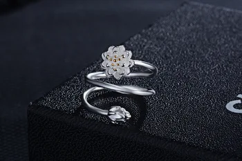 Sıcak Satış moda kadın çiçek küçük doğum günü hediye yüzük 925 gümüş bayanlar'finger yüzük mücevher damla nakliye ucuz