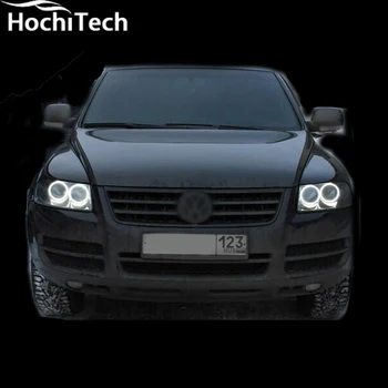 Sıcak tarzı gözler süper parlak beyaz Volkswagen VW Touareg 2003 2004 2005 2006 için halo ışık kiti led angel SMD