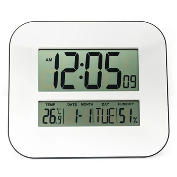 Sıcaklık Termometre Nem Taşımaz Erteleme Takvim ile büyük Sayıda LCD Dijital Duvar Saati Masa Masaüstü Çalar Saat