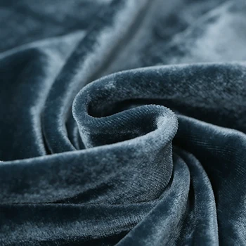 Sınırlı Sıcak Satış 2016 sonbahar mavi gri İthalat elbise doku au metre parlak kumaş DİY moda için dut ipek kumaş kadife