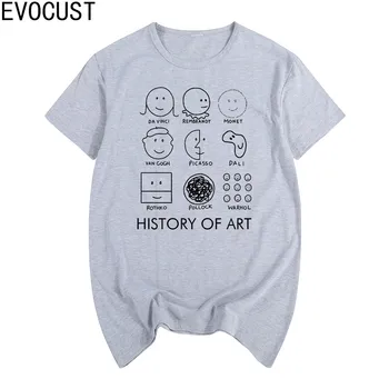 T Picasso, Monet, Da Vinci Sanat Tarihi-shirt pamuk Lycra en Moda Marka t shirt erkek yeni 11073