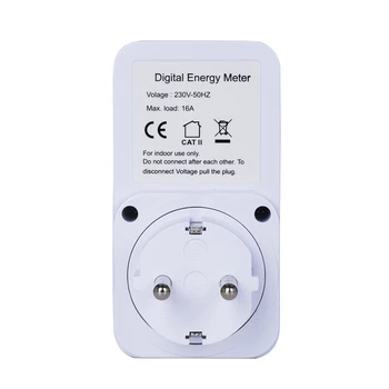 Tak-Dijital wattmetre LCD Monitör Enerji Güç Ölçer Elektrik Elektrik geçebilirsiniz metre Kullanımını İzleme Soket AB Tak
