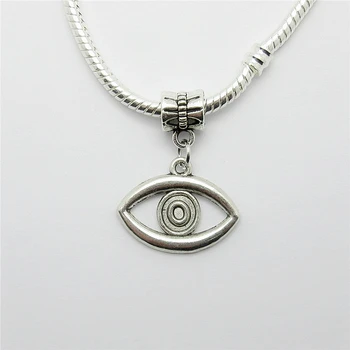 Takı için 25pcs Tibet Gümüş boncuklar uygun Pandora charms bilezik DİY kolye dangle Göz charm kolye yapımı
