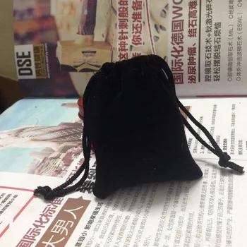 Takı küpe yüzük için ÖZEL SATIŞ(10 adet/lot)7*9cm siyah kadife takı çantası hediye çantası ipli çanta çanta kılıfı izle
