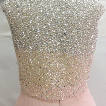 Tasarımcı Lüks 2 Adet Balo 2017 Mezuniyet için Alınan Yüksek Düşük Parti Elbise Vestidos de Gala Robe de Soiree Boncuklu Elbiseler