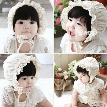 Tatlı Yaz Bebek Kız Bebek Bebek Pamuk Güneş Şapka Bere Dantel Elastik