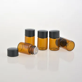 Taşınabilir mini 2 mL amber boş cam kozmetik kapları rofillable roll Seyahat-yağ şişeleri hediye olarak boş