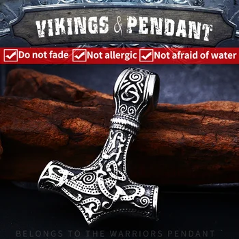 Tedarikçisi konumundadır Paslanmaz Çelik Thor Çekiç Mjolnir İskandinav Viking kolye Muska kolye JewelryBP8 Erkek-261 Norse