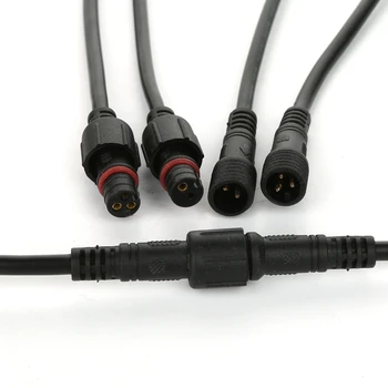 Tel 2X 0.3 kablo IP68 kadın & erkek fiş ile 5pairs 2 pin / 3 pin / 4 pin su Geçirmez bağlantısı(mm)