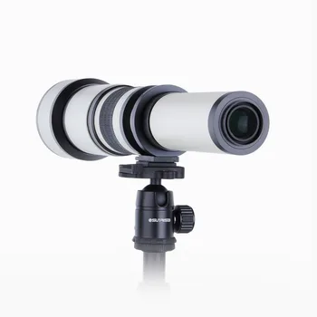 Teleskop 650-1300mm F8.İçin T2 Adaptör Halkası ile 0-16 Ultra Telefoto Manuel Zoom Lens Canon Nikon Sony Olympus Kamera DSLR