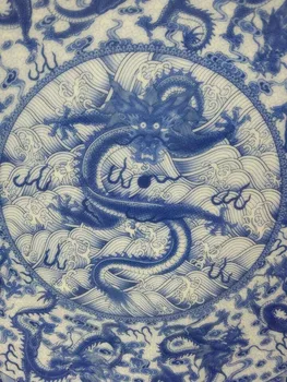 TNUKK Çin antika yuvarlak dynasty porselen 9 ejderha plaka qing