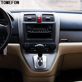 TOMEFON Honda CRV 2007 2008 2009 2010 ABS Karbon Fiber Ahşap Boya İç Ön Orta AC Vent Vites Çerçevesi seç: ayarla/