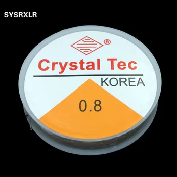 Toptan 0,6 0,7 0,8 MM Kristal Boncuk Uzatma Kablosu Elastik Çizgi Şeffaf Açık Beyaz Yuvarlak Boncuk DİY Kuyumculuk