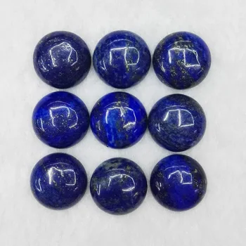 Toptan 16x16mm doğal lapis lazuli taş boncuk yuvarlak TAKSİ Cabochon Boncuk 50pcs/Lot Ücretsiz kargo