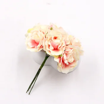 Toptan 42pcs/lot İpek Şakayık el Yapımı Düğün Dekorasyon DİY Garland Hediye İçin Yapay Çiçekler Zanaat Sahte Çiçekler el Yapımı