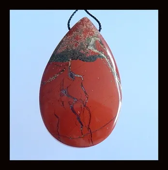 Toptan değerli taş,Yarı değerli taş takı,Kızıl Nehir moda Boncuk Kolye,47x28x9mm,18,5 g