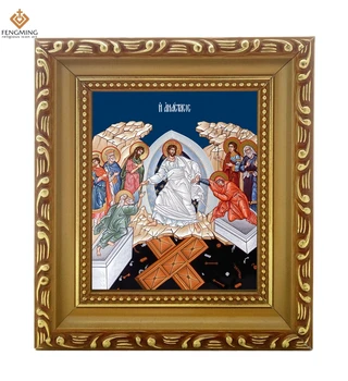 Toptan Fotoğraf Çerçevesi Ortodoks Kilisesi malzemeleri hades diadem Hıristiyan Bizans resim sanatının dini simge haline Asıllı