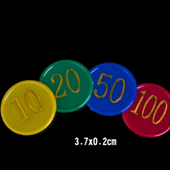Toptan Plastik Poker Kutusu Oyun Seti 80Pcs Jeton De Poker Altın Poker Chip Plastik Sikke Oyunları Eucational Simgeleri Ayarlayın