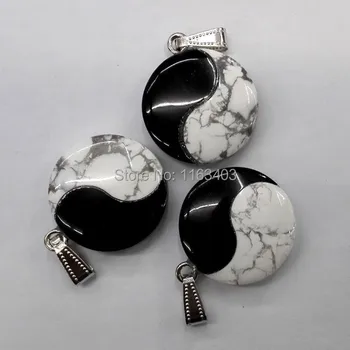Toptan tai ji taş kolye tai Chi Yin Yang kolye Takı kolye ücretsiz kargo Moda jwlry bulunan ying yang kolye