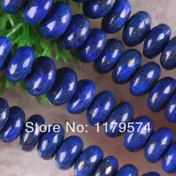Toptan ve perakende Yeni ürün 5X8MM Gerçek Lapis Lazuli Gofret Gevşek Boncuk Parçaları Moda Takı 15