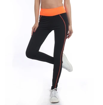 Tozluk Activewear Siyah Tozluk Seksi Kadın Turuncu Siyah Yüksek Aktif Egzersiz Legging Amerikan Giyim Legging Bel Leggins