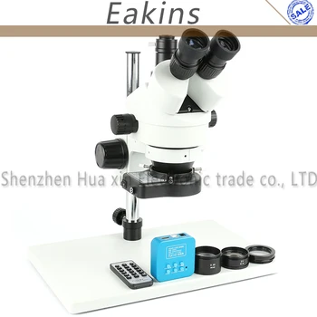 Trinoküler Stereo Mikroskop 7X - 144 90X aynı zamanda Odak Sürekli Zoom+16MP 1080P HDMI USB Video Kamera+Işık+0,5 x/2.0 x Lens LED