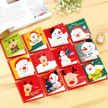 (Tt-2618)1 adet/lot Noel tebrik kartı serisi Kawaii kartpostallar Ofis materia Okul hediye maddeleridir malzemeleri