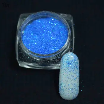 Tırnak Glitter Yaprak İçin 1bottle 1g/2g/5g Mavi Parlak Taşlar Glitter Simli Akrilik Tozu Tırnak Sanat İpuçları Tırnak Glitter Toz