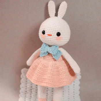 Tığ Küçük Tavşan Bayan fen sevgilim hediye çıngırak Oyuncak bebek