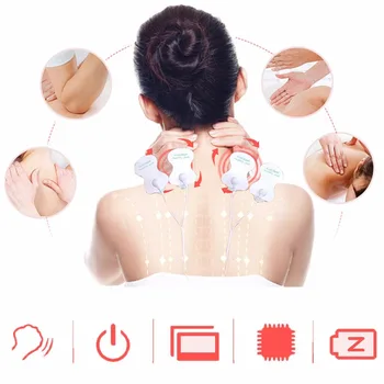 U-Kiss Dijital Elektronik Vücut Bakımı Masaj Aparatı Fisioterapia Kas Stimülatörü Akupunktur Tedavisi Makine Rahatla Darbe