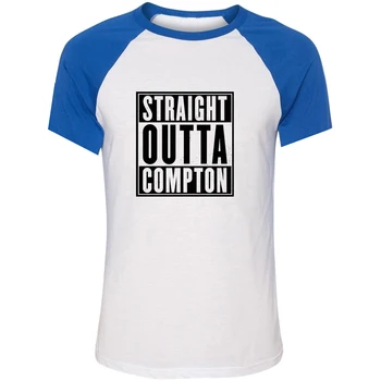 Unisex Yaz T-shirt Düz Outta Compton N. W. Ice Cube, MC Ren Bir Eazy-E Desen Kısa Kollu Erkek T shirt baskı Raglan Tee Tops