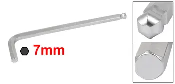 UXCELL 7 mm Baş L Şeklinde Uzun Kol S2 Topu Noktası Hex Anahtar anahtarı 140 mm Uzunluk